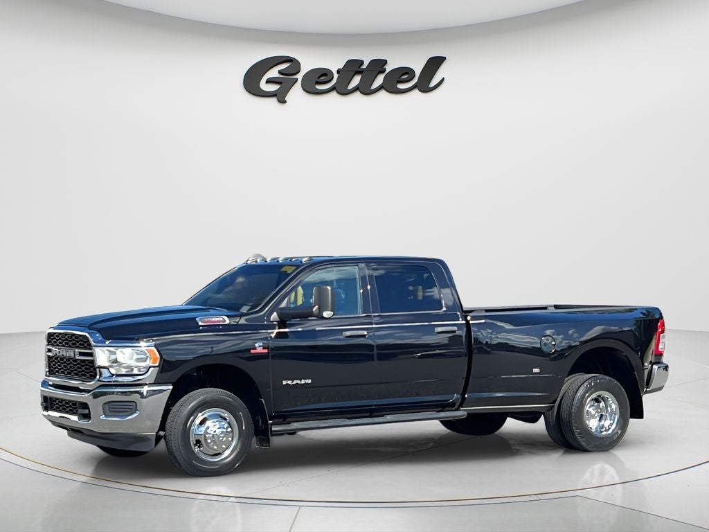 2020 RAM 3500 Tradesman in Diamond Black — front three-quarter view