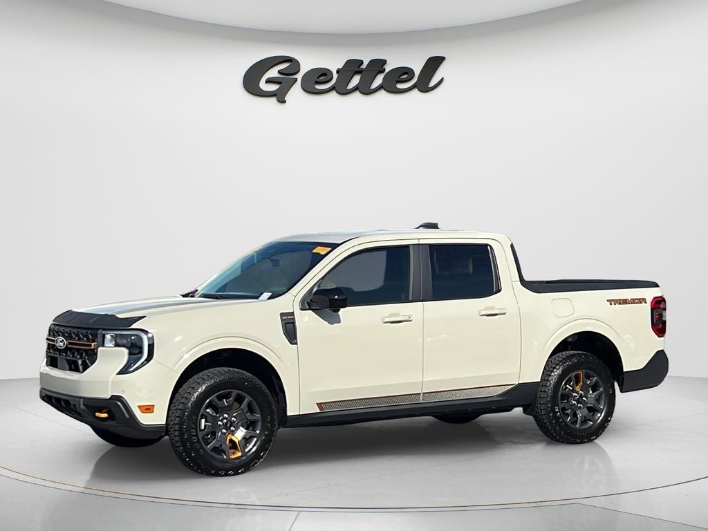 2025 Ford Maverick Tremor in Desert Sand — front three-quarter view