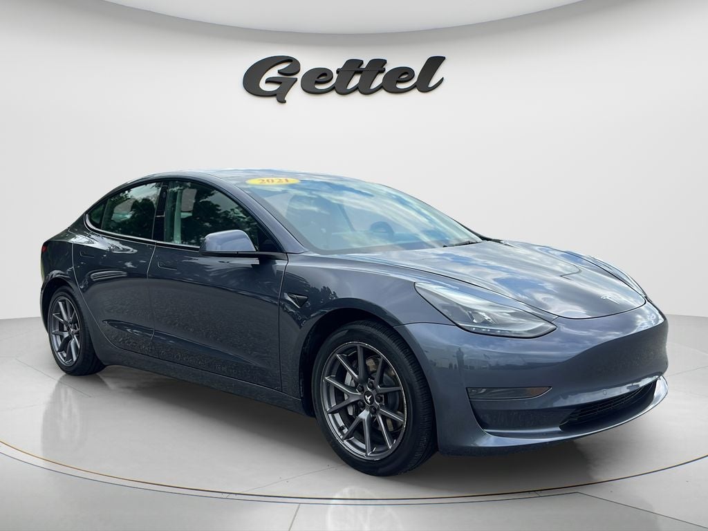 2021 Tesla Model 3 — side profile view