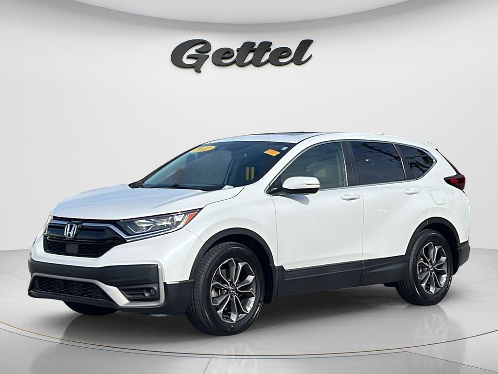 2022 Honda CR-V EX-L in Platinum White Pearl — front three-quarter view