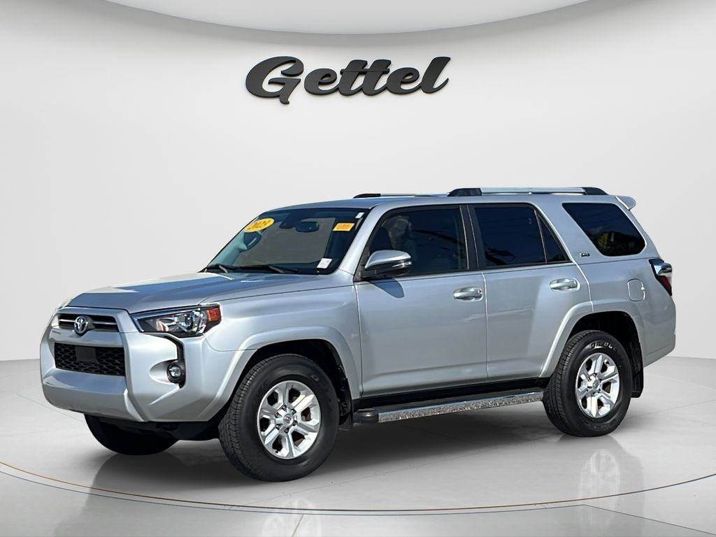 2023 Toyota 4Runner SR5 Premium in Classic Silver Metallic — front three-quarter view