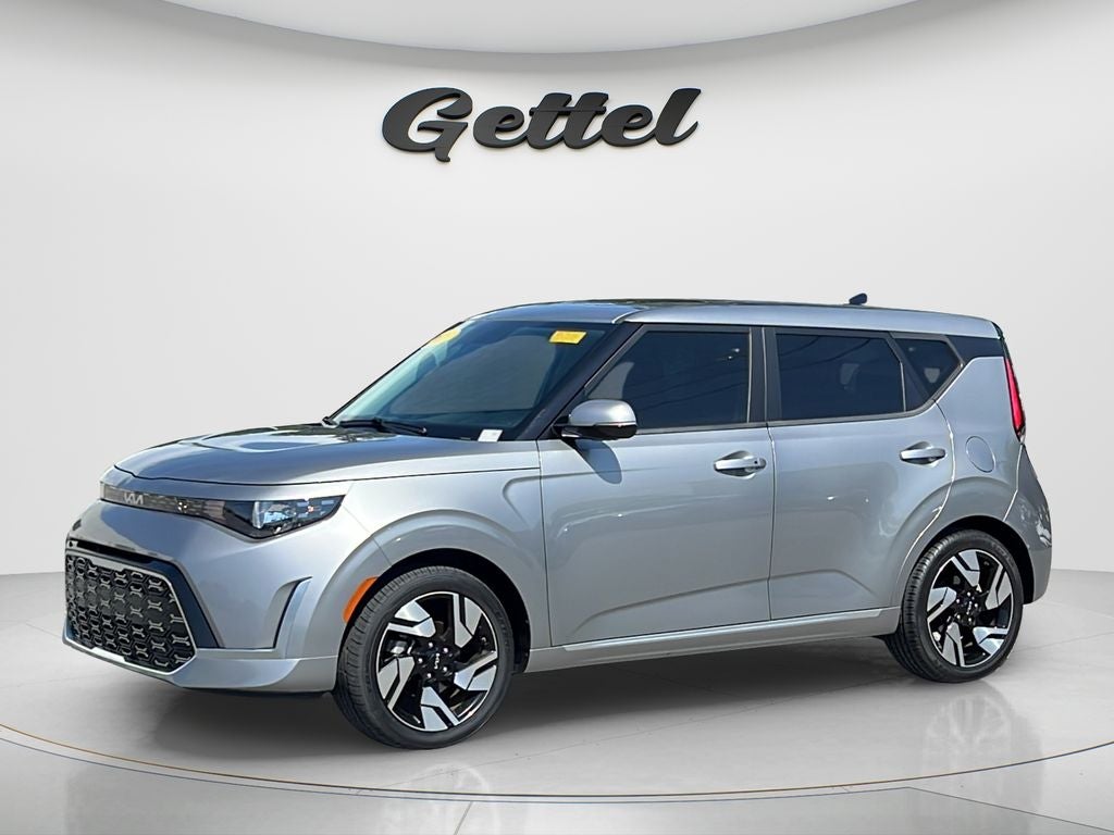 2025 Kia Soul GT-Line in Steel Gray — front three-quarter view