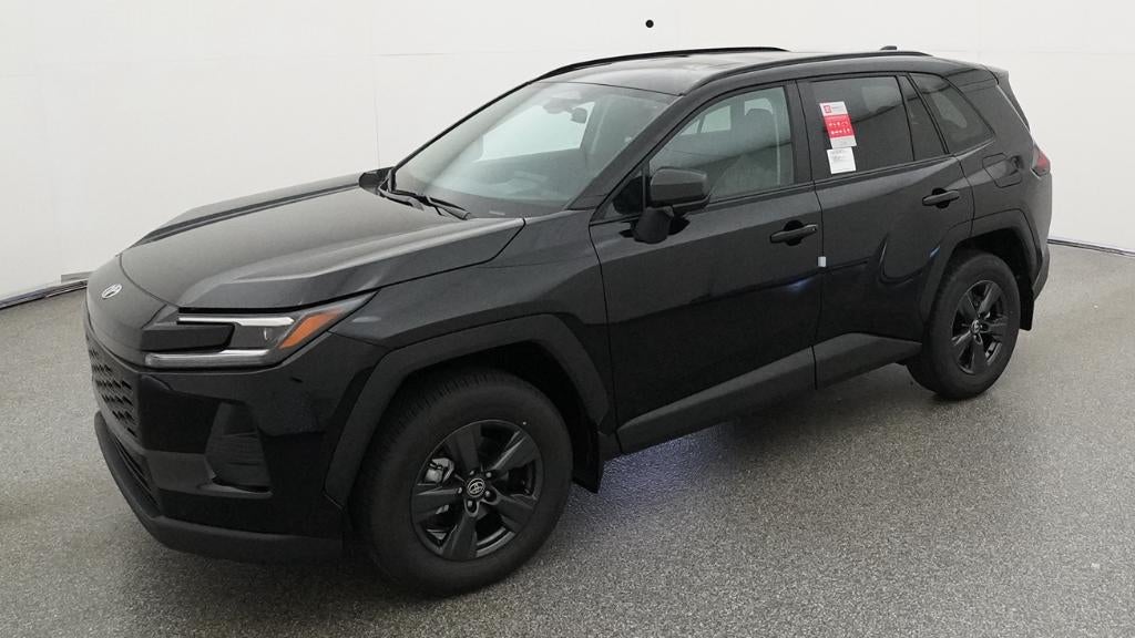 2026 Toyota RAV4 LE in Midnight Black Metallic — front three-quarter view