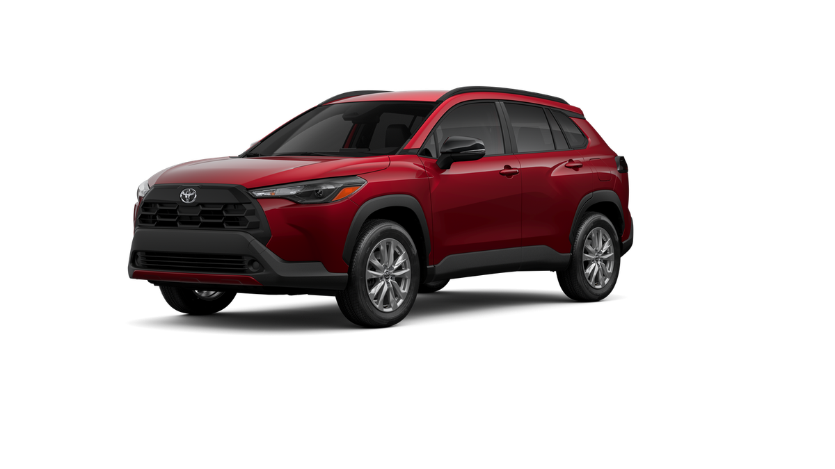 2026 Toyota Corolla Cross LE in Soul Red Crystal <a role='button' class='viewDgDisclaimersButton' data-toggle='modal'...