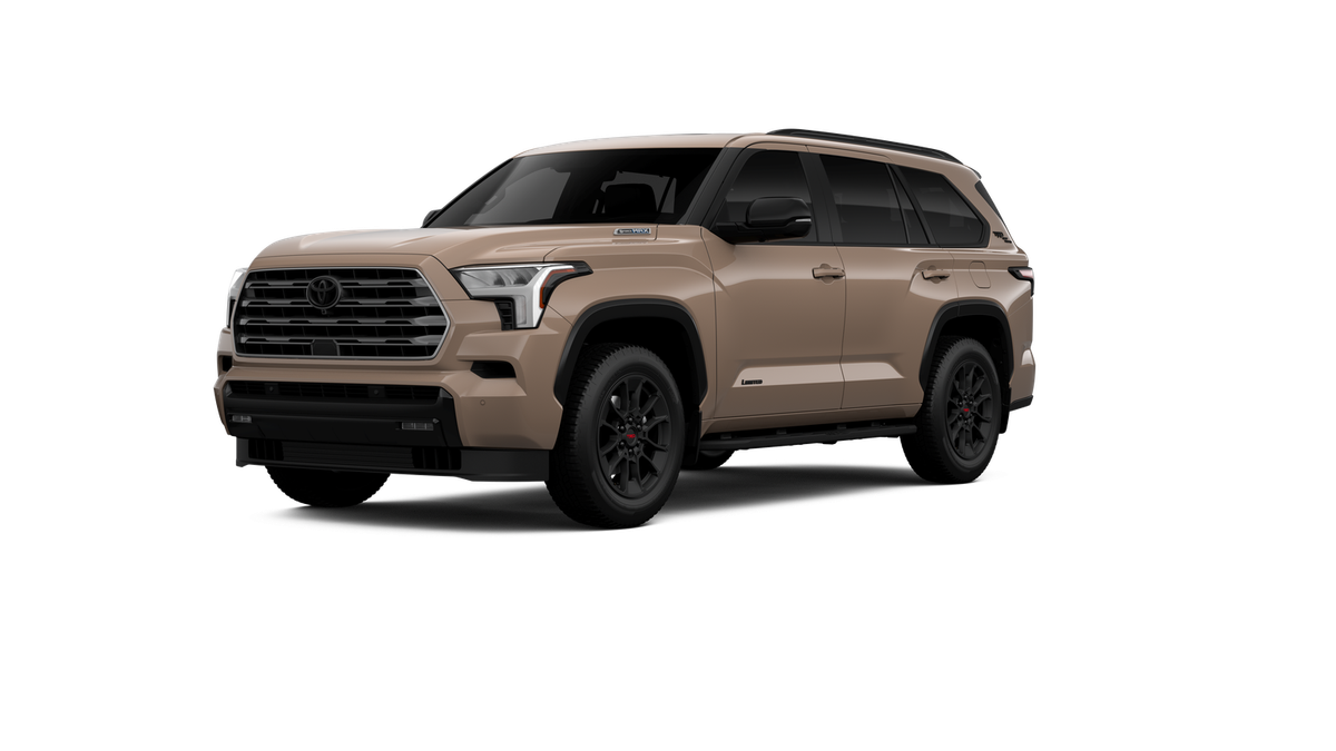 2026 Toyota Sequoia Limited in Mudbath — front three-quarter view