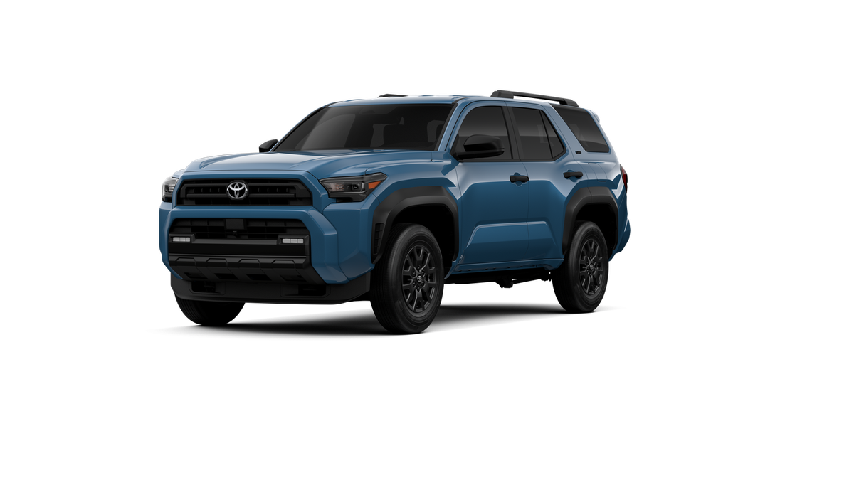 2026 Toyota 4Runner SR5 in Heritage Blue — front three-quarter view