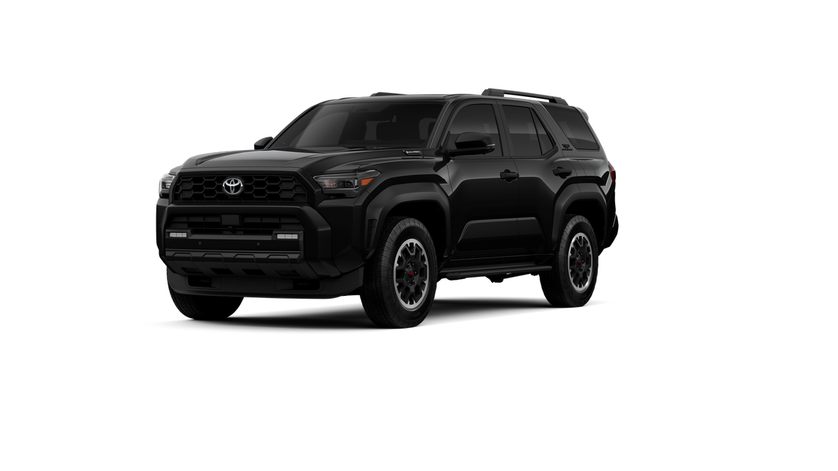 2026 Toyota 4Runner i-FORCE MAX 4Runner TRD Off-Road Premium in Black — front three-quarter view