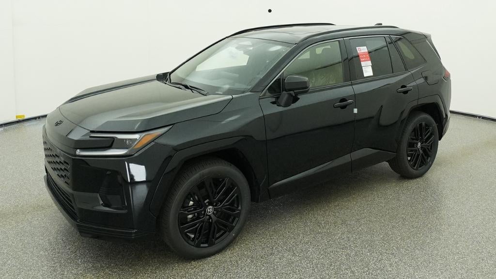 2026 Toyota RAV4 XSE in Midnight Black Metallic — front three-quarter view