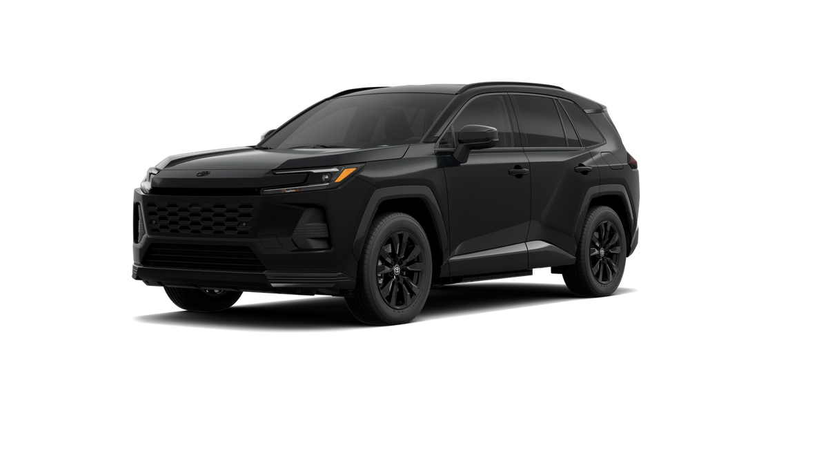 2026 Toyota RAV4 Plug-in Hybrid SE in Midnight Black Metallic — front three-quarter view