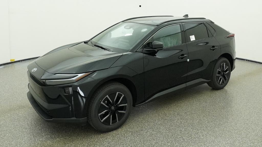 2026 Toyota bZ XLE in Midnight Black Metallic — front three-quarter view